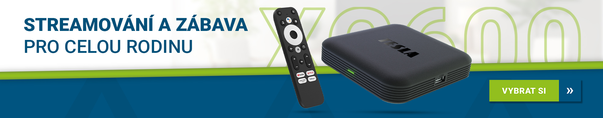 TESLA MediaBox XG600 Google TV - UHD multimediální přehrávač